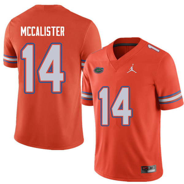 Jordan Brand Men #14 Alex McCalister Florida Gators College Football Jerseys Sale-Orange - Click Image to Close
